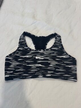 Nike Women's Black & Gray Camo Racerback Sports Bra Size M